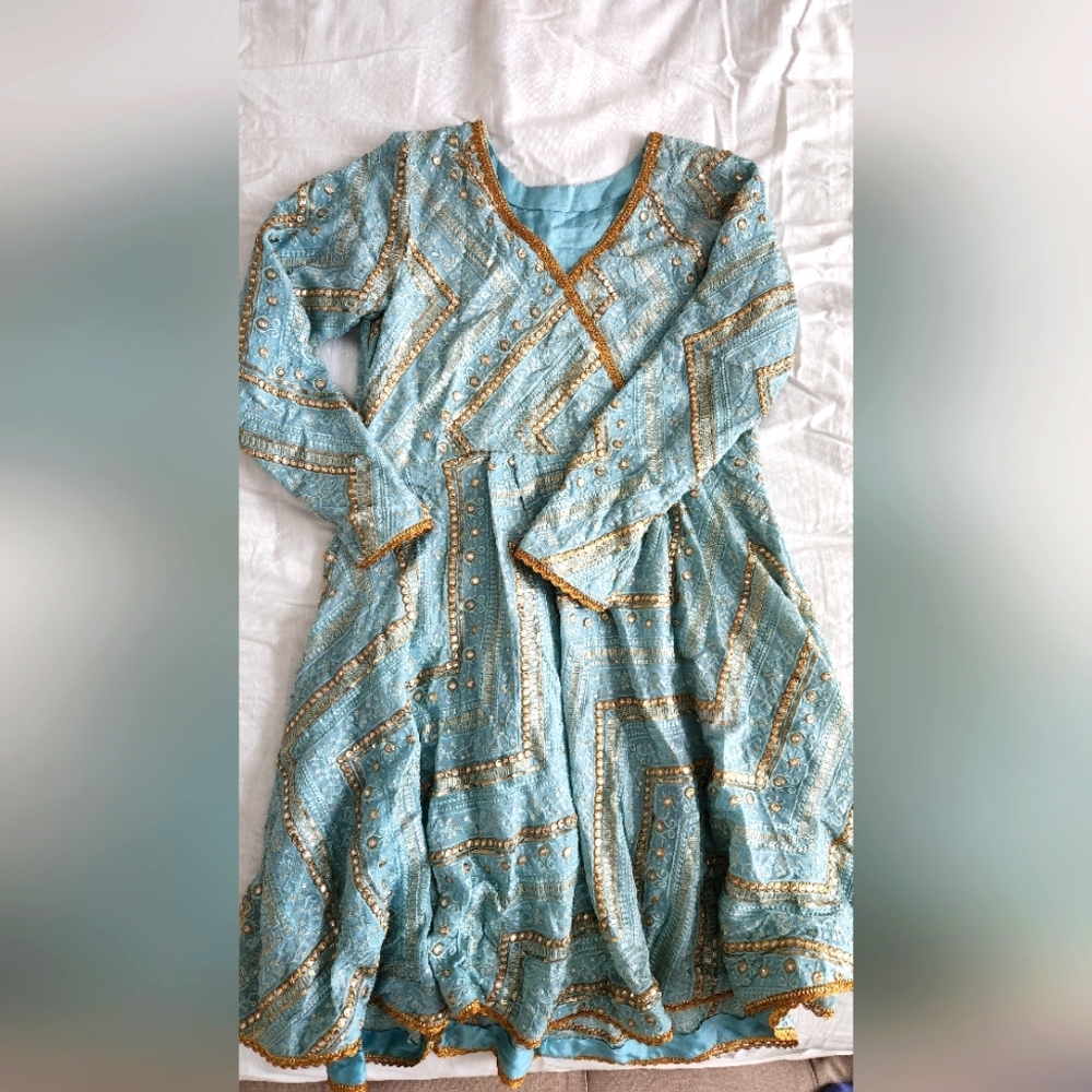 Brand new powder blue peplum 3pcs outfit